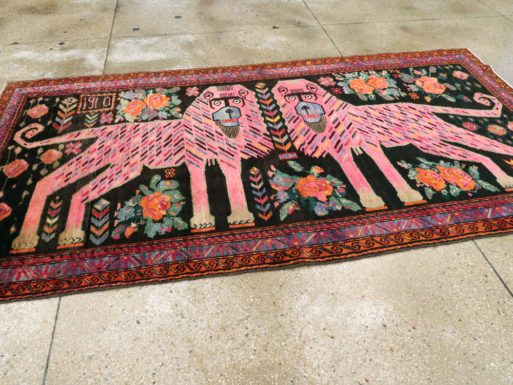 Antique Caucasian Karabagh Pictorial Rug, No.27061 - Galerie Shabab
