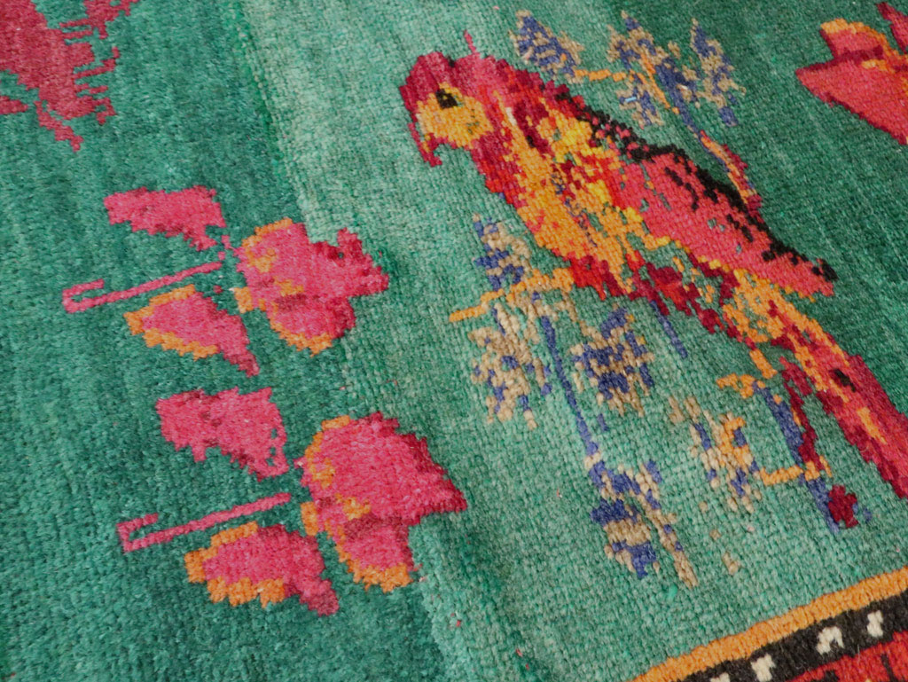 Vintage Caucasian Karabagh Pictorial Accent Rug, No.27062 - Galerie Shabab