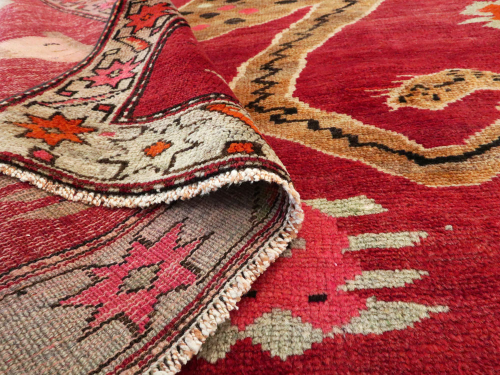 Vintage Caucasian Karabagh Pictorial Rug, No.27068 - Galerie Shabab