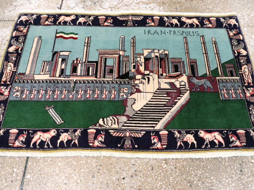 Modern Persian Tabriz Pictorial Rug (Pair: 1 of 2), No.27080 - Galerie Shabab