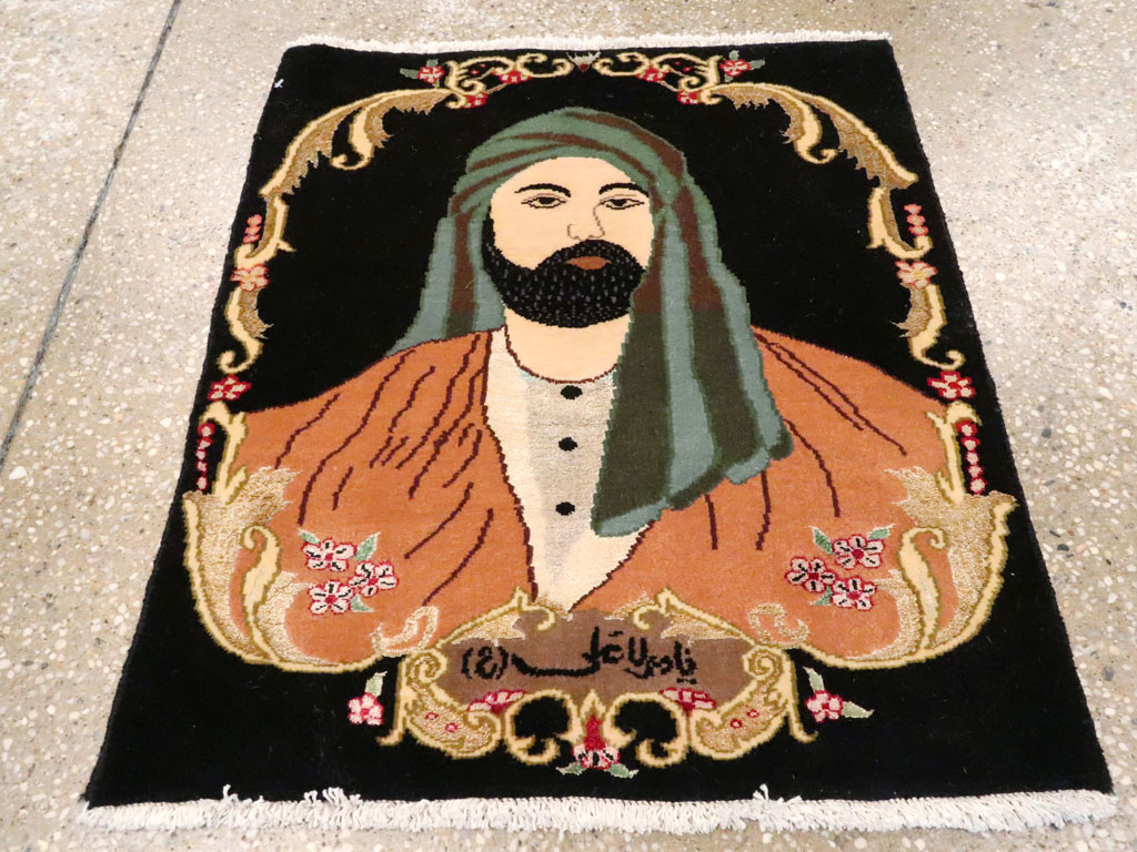 Vintage Persian Tabriz Pictorial Rug, No.27082 - Galerie Shabab