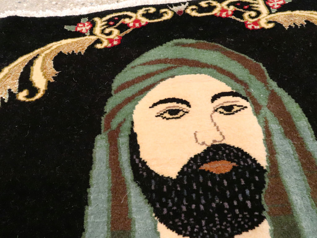 Vintage Persian Tabriz Pictorial Rug, No.27082 - Galerie Shabab