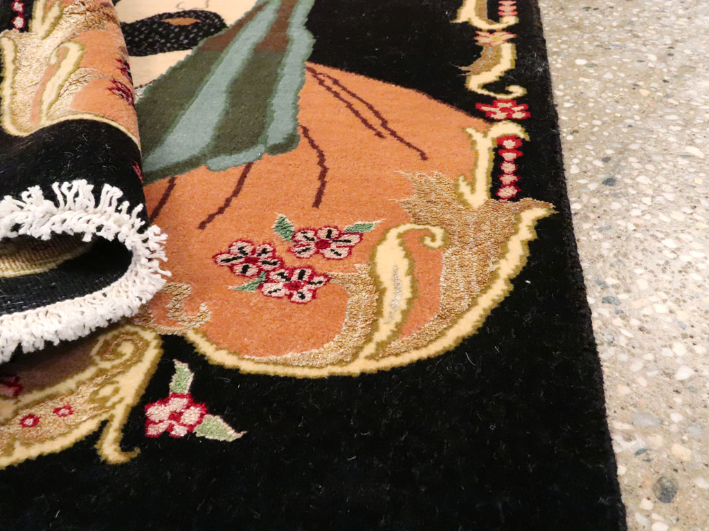 Vintage Persian Tabriz Pictorial Rug, No.27082 - Galerie Shabab