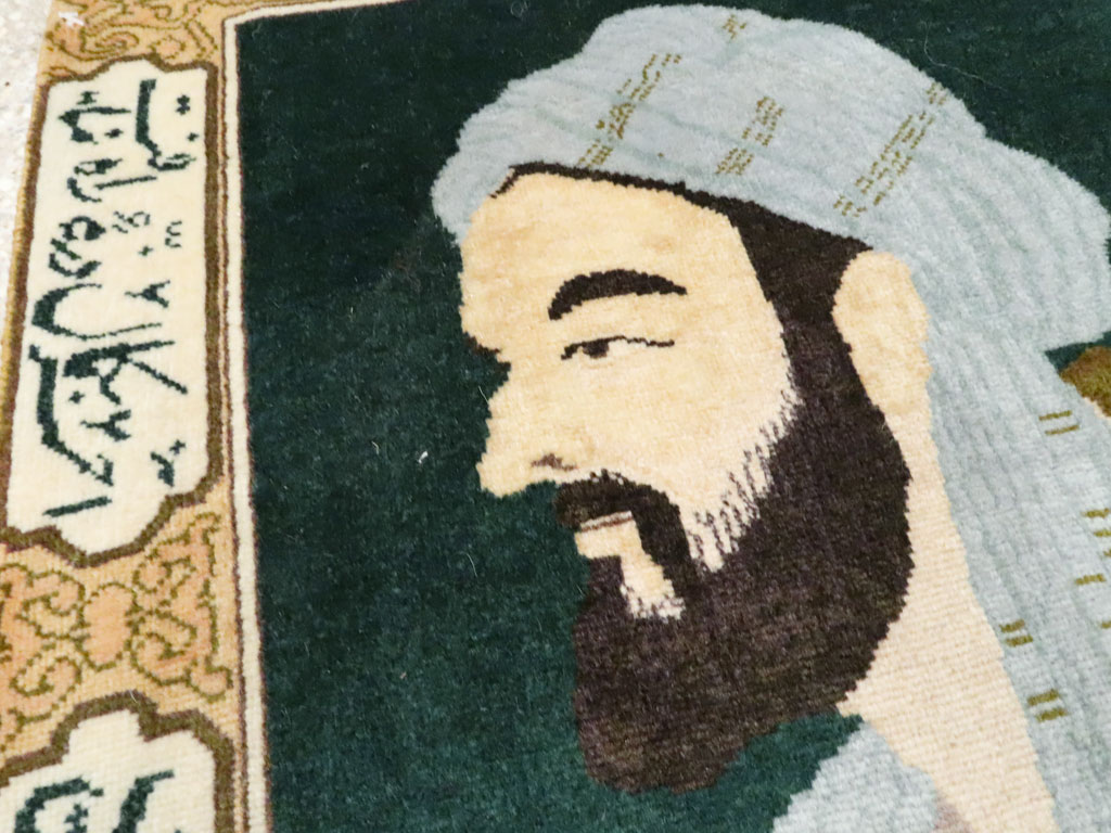 Vintage Persian Tabriz Pictorial Rug, No.27083 - Galerie Shabab