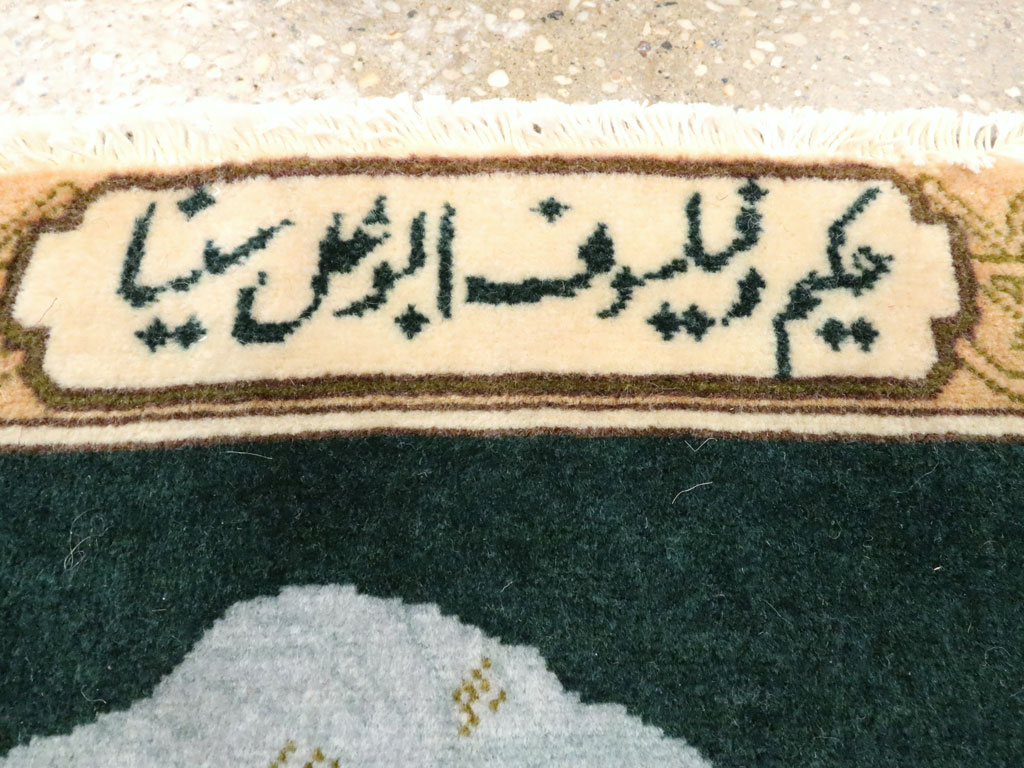 Vintage Persian Tabriz Pictorial Rug, No.27083 - Galerie Shabab