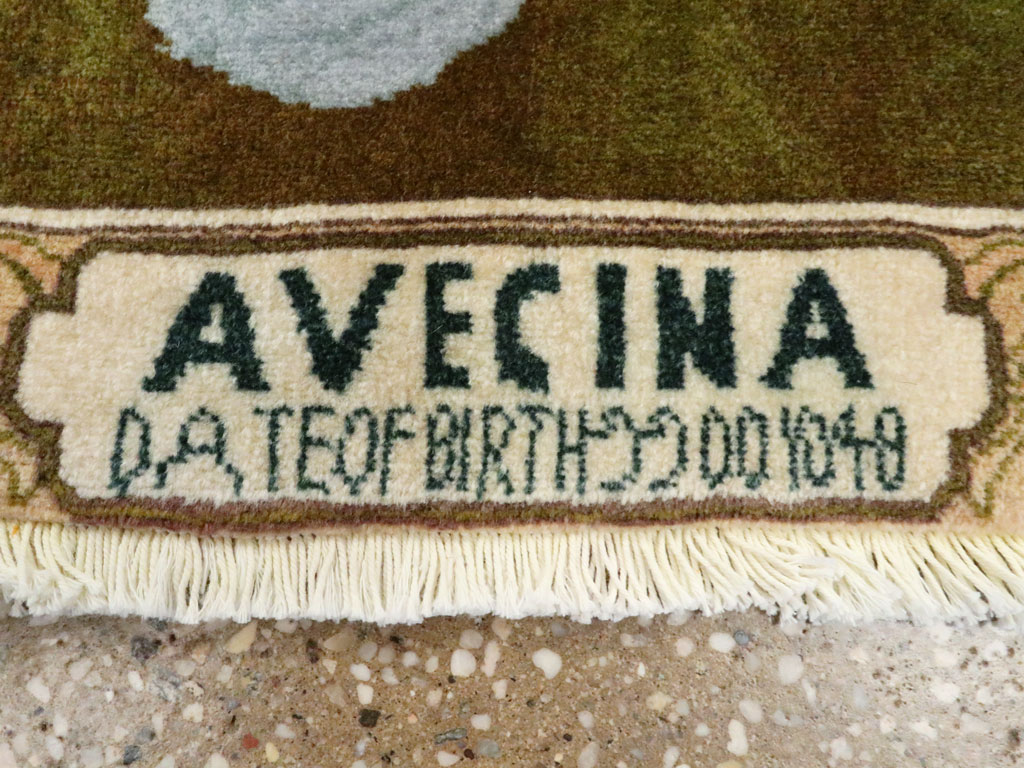 Vintage Persian Tabriz Pictorial Rug, No.27083 - Galerie Shabab