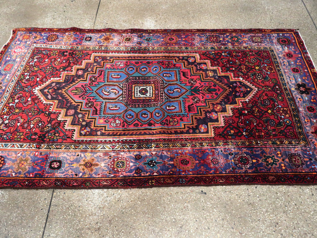 Vintage Persian Hamadan Rug, No.27091 - Galerie Shabab