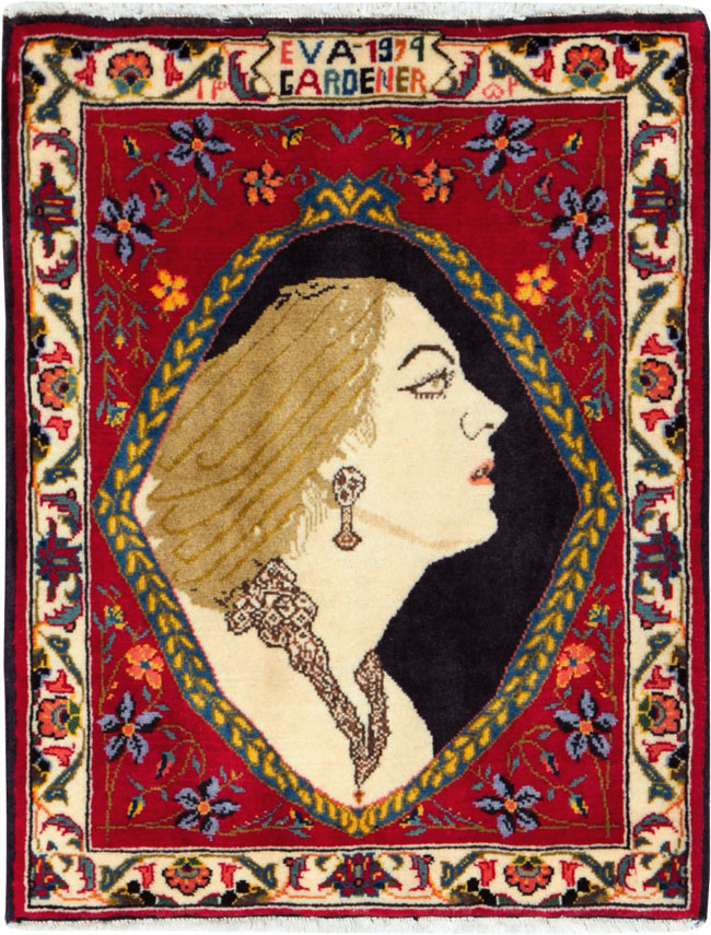 Vintage Persian Tabriz Pictorial Rug, No.27098 - Galerie Shabab