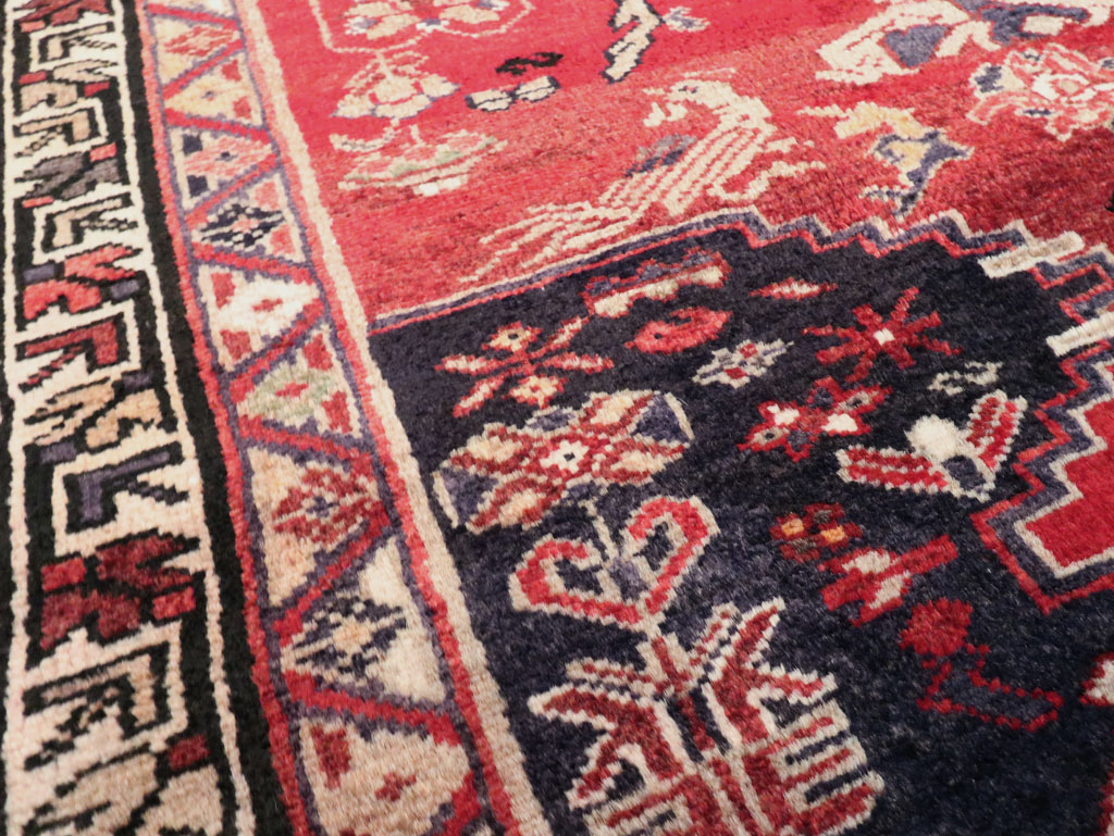 Vintage Persian Hamadan Pictorial Rug, No.27102 - Galerie Shabab