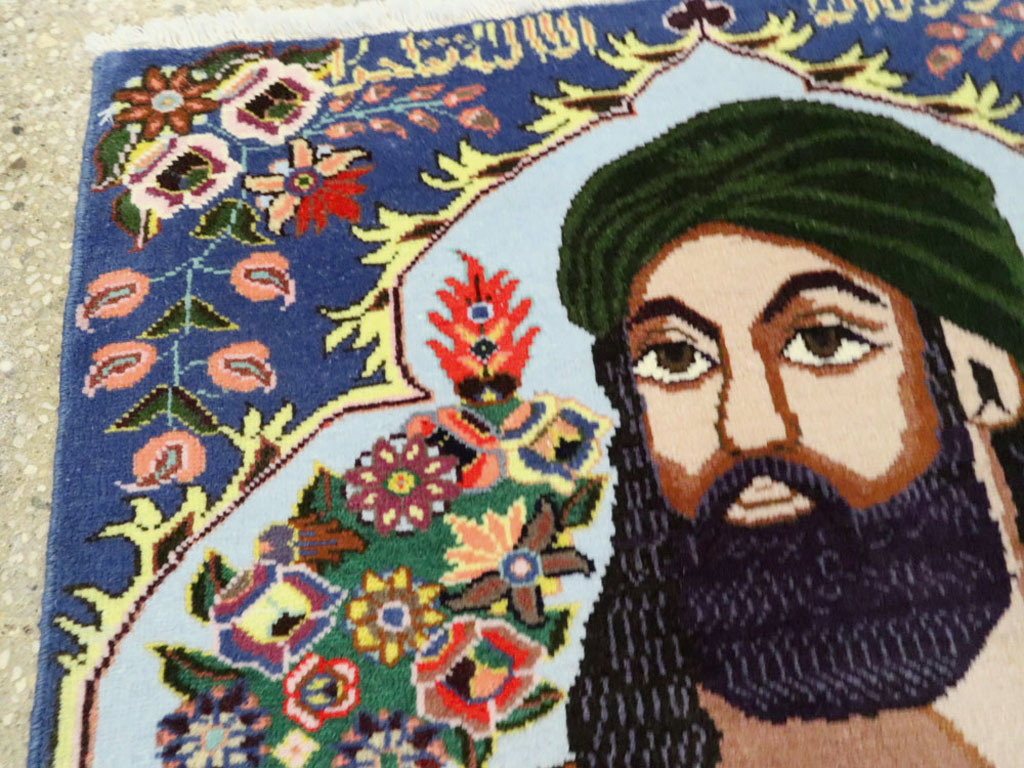 Vintage Persian Tabriz Pictorial Rug, No.27108 - Galerie Shabab