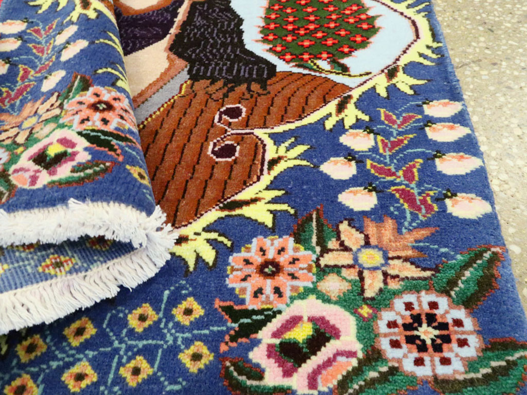 Vintage Persian Tabriz Pictorial Rug, No.27108 - Galerie Shabab