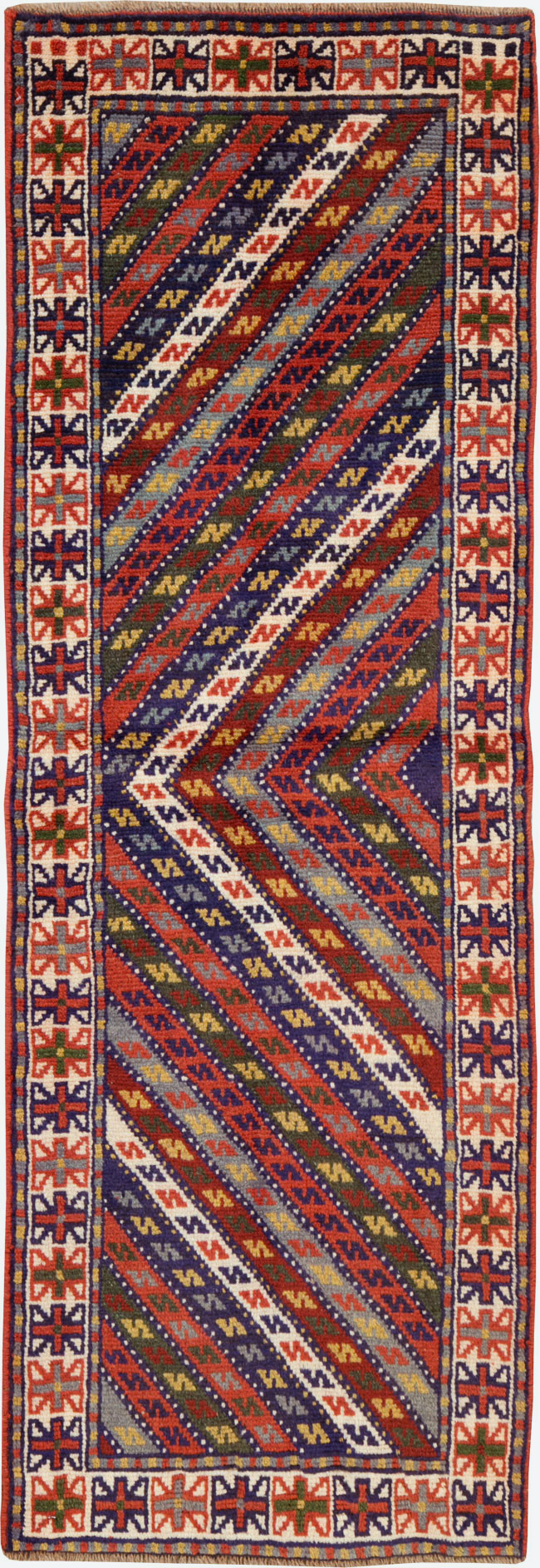 Vintage Persian Shiraz Small Runner, No.27109 - Galerie Shabab