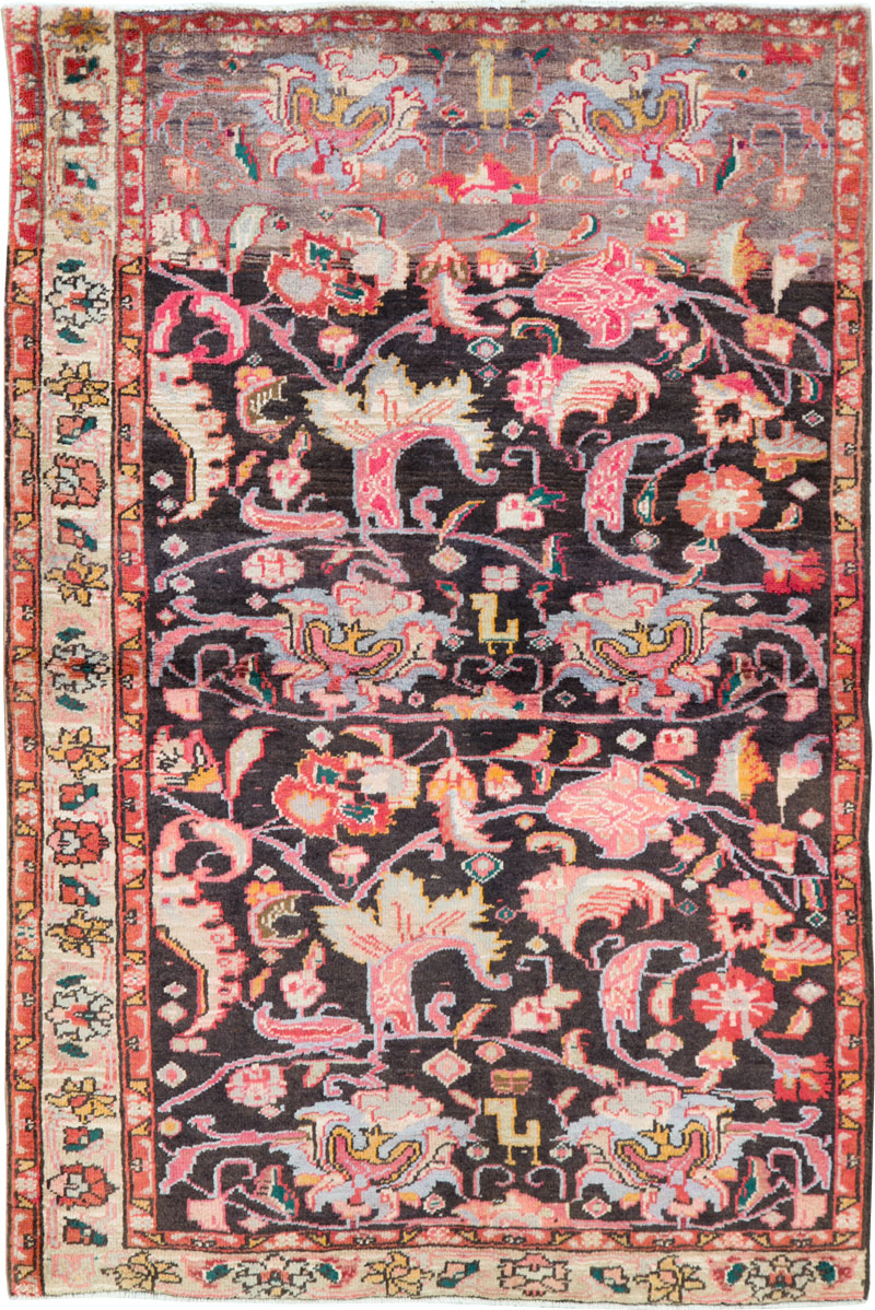 Vintage Persian Ardabil Throw Rug, No.27111 - Galerie Shabab