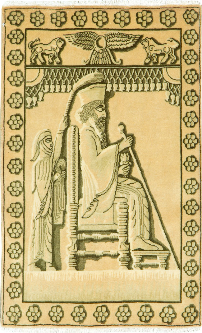 Modern Persian Tabriz Pictorial Rug, No.27112 - Galerie Shabab