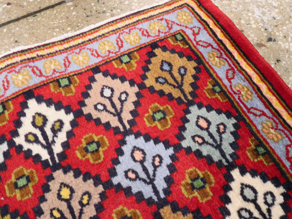 Vintage Persian Kashan Throw Rug (Pair: 1 of 2), No.27115 - Galerie Shabab