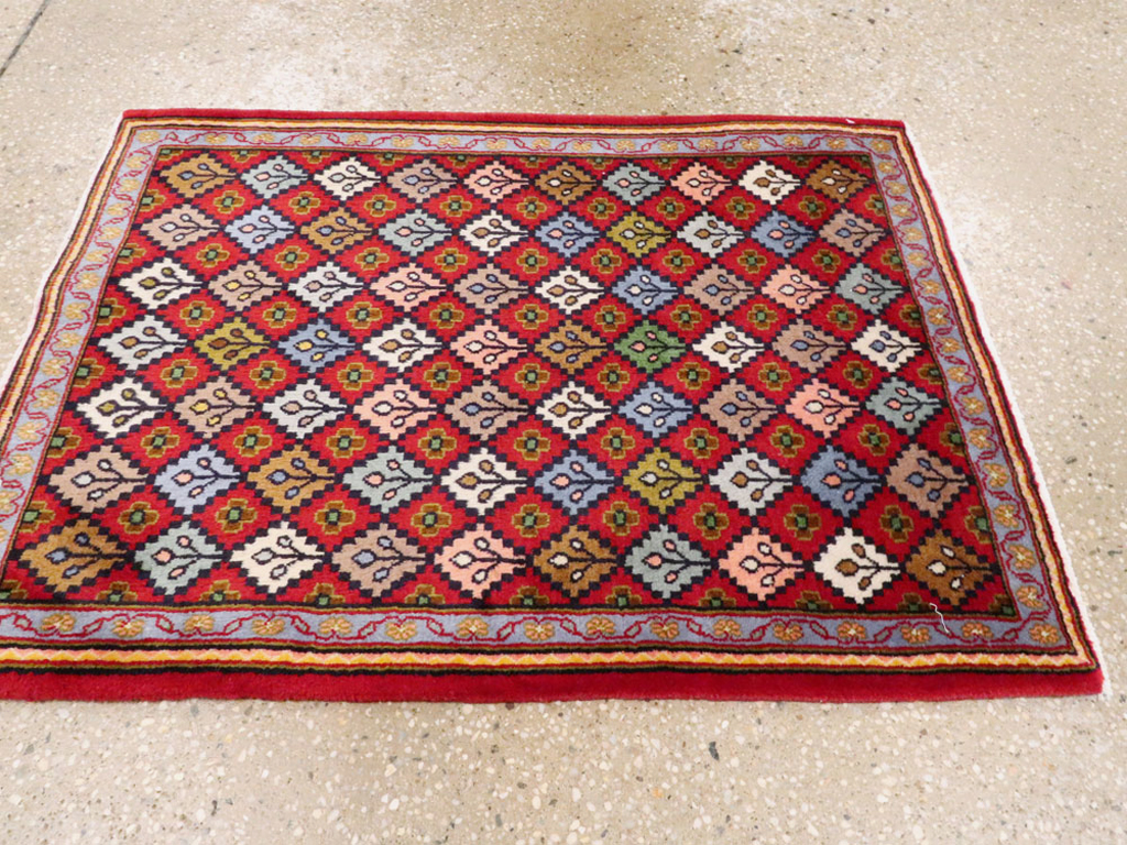 Vintage Persian Kashan Throw Rug (Pair: 1 of 2), No.27115 - Galerie Shabab