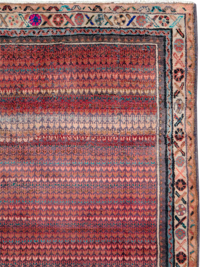 Vintage Persian Malayer Throw Rug, No.27119 - Galerie Shabab