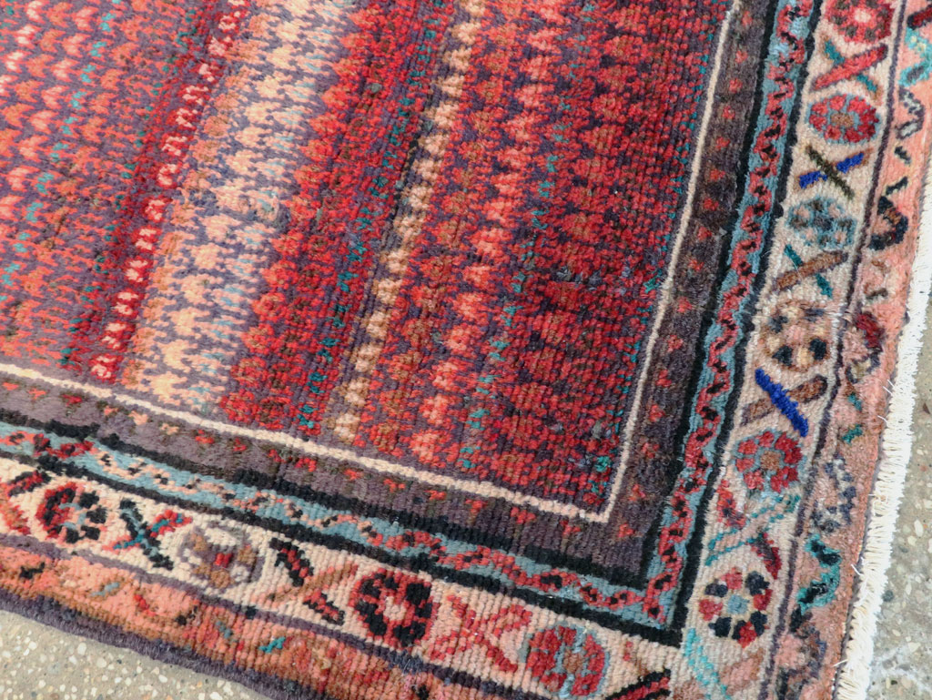 Vintage Persian Malayer Throw Rug, No.27119 - Galerie Shabab