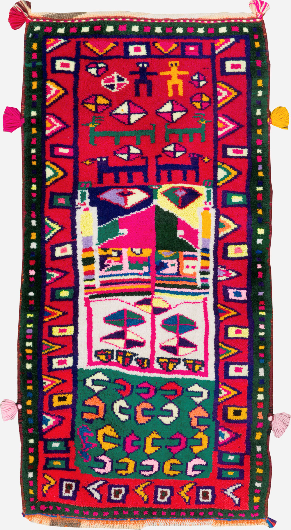 Vintage Persian Kurd Boho Chic Throw Rug, No.27129 - Galerie Shabab