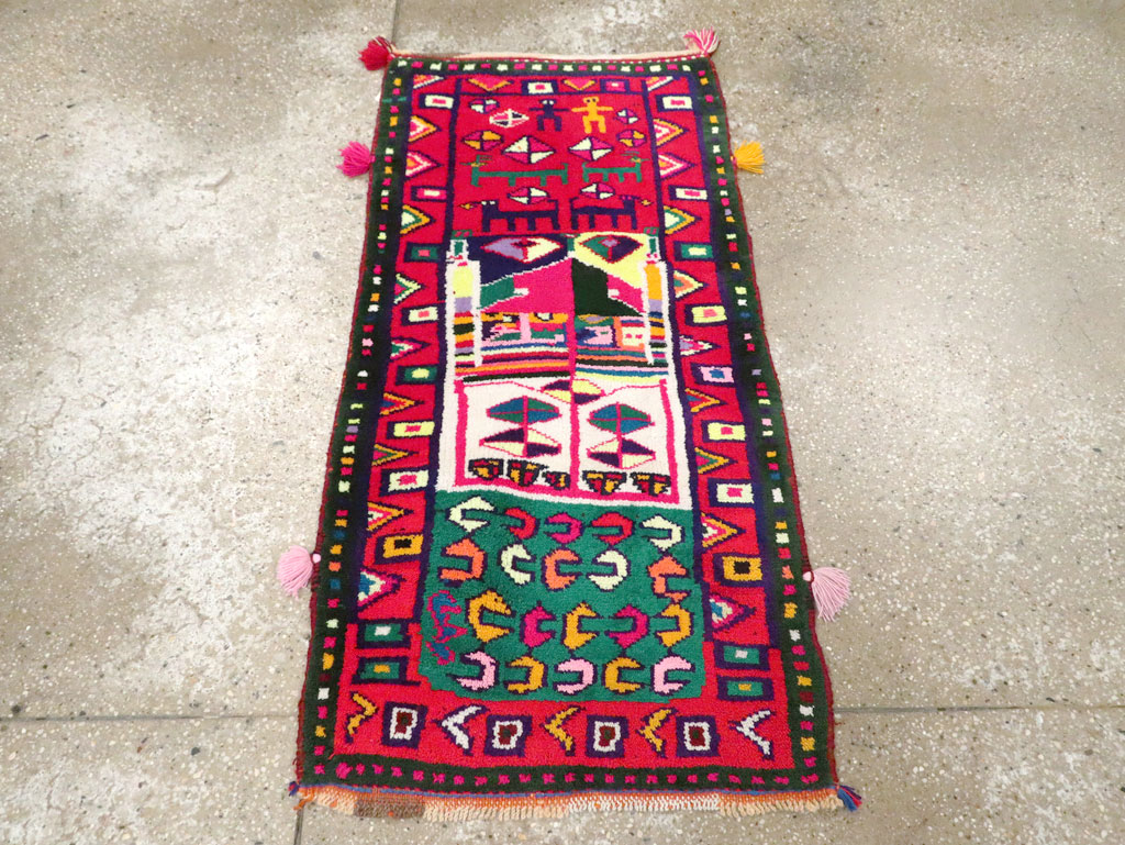 Vintage Persian Kurd Boho Chic Throw Rug, No.27129 - Galerie Shabab