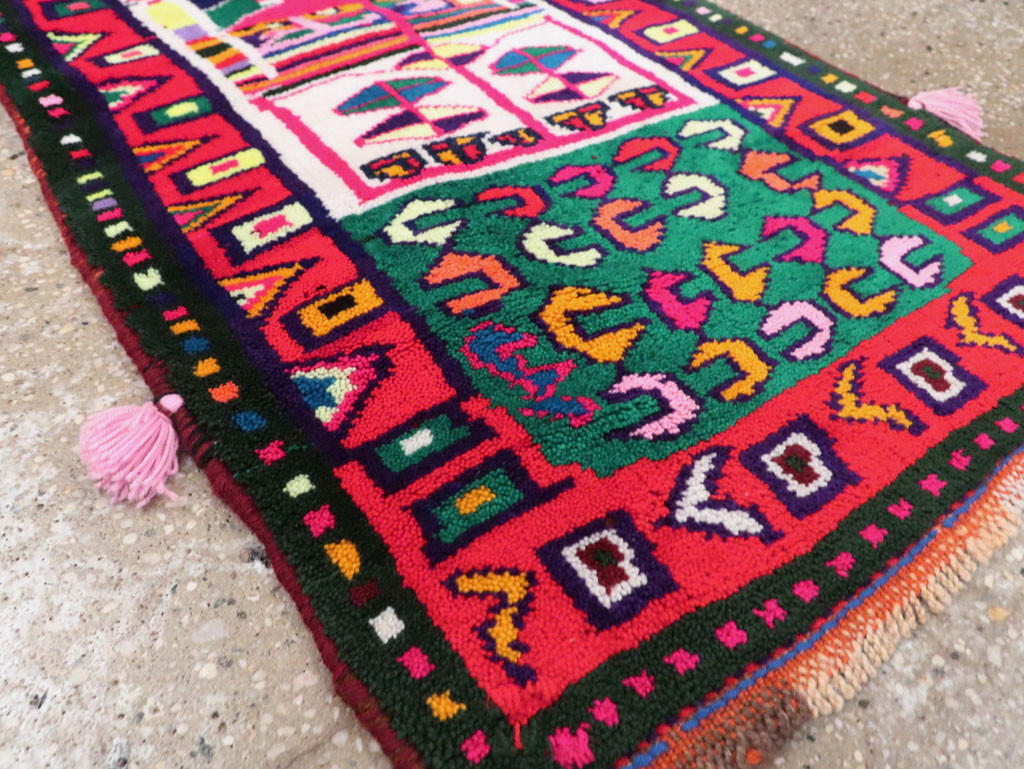 Vintage Persian Kurd Boho Chic Throw Rug, No.27129 - Galerie Shabab