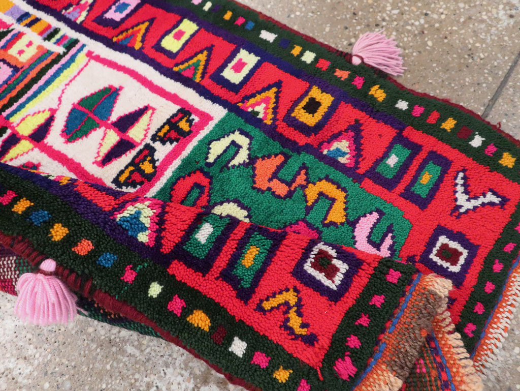 Vintage Persian Kurd Boho Chic Throw Rug, No.27129 - Galerie Shabab
