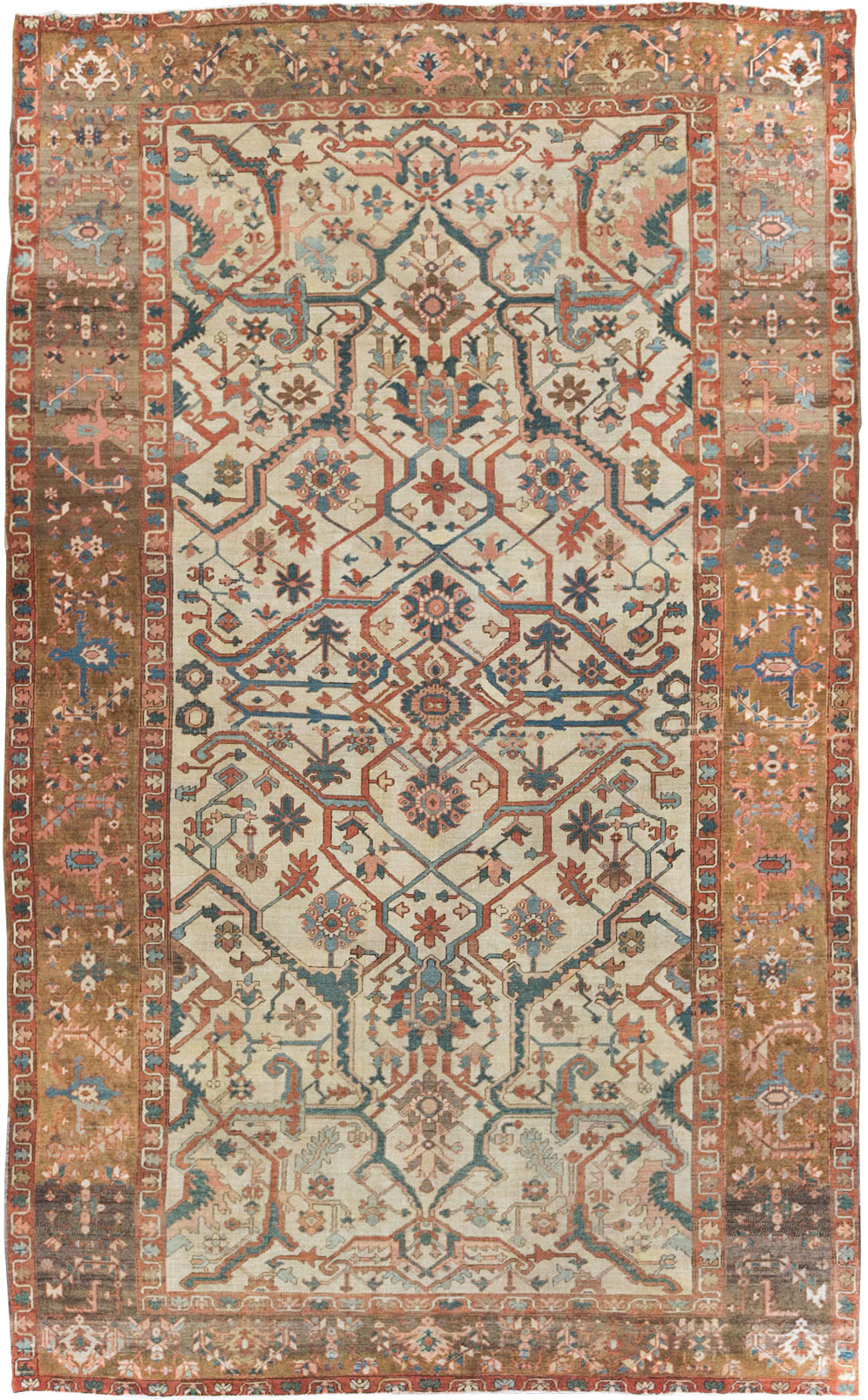 Antique Persian Heriz Carpet, No.27133 - Galerie Shabab