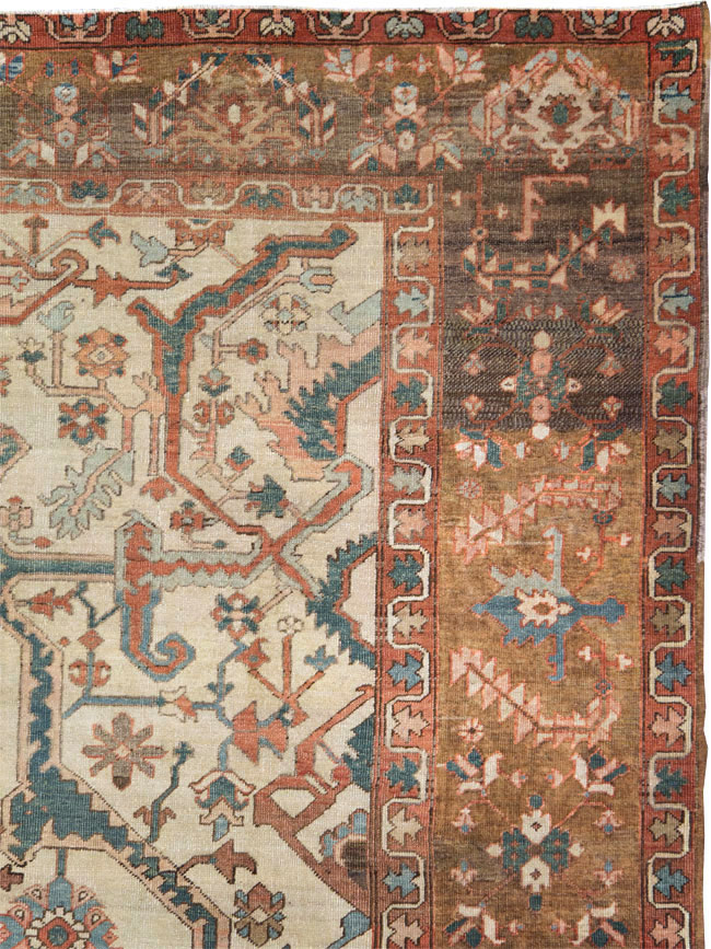 Antique Persian Heriz Carpet, No.27133 - Galerie Shabab
