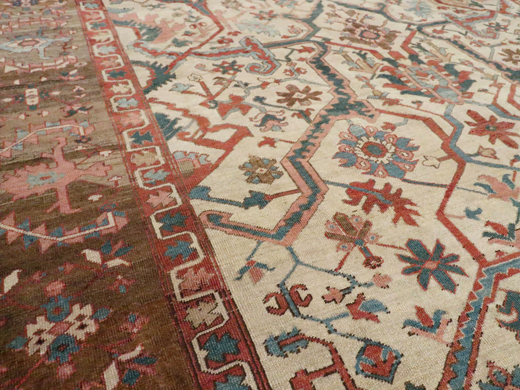 Antique Persian Heriz Carpet, No.27133 - Galerie Shabab