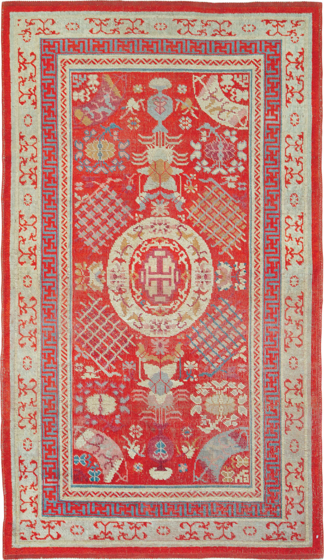 Vintage East Turkestan Khotan Rug, No.27136 - Galerie Shabab