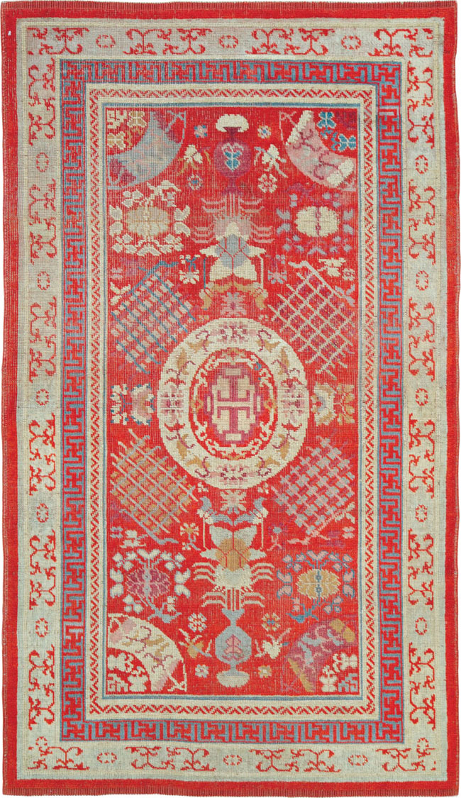 Vintage East Turkestan Khotan Rug, No.27136 - Galerie Shabab
