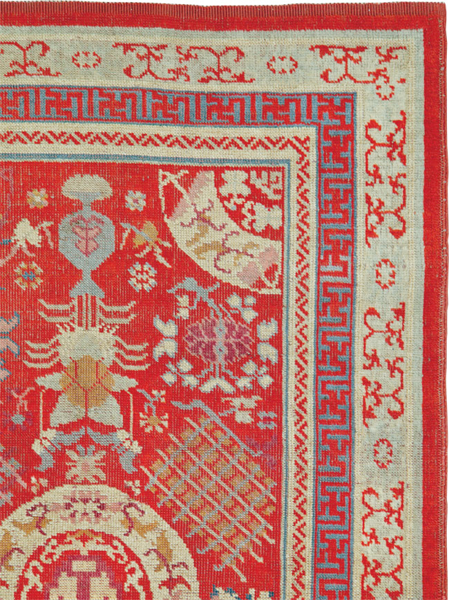 Vintage East Turkestan Khotan Rug, No.27136 - Galerie Shabab