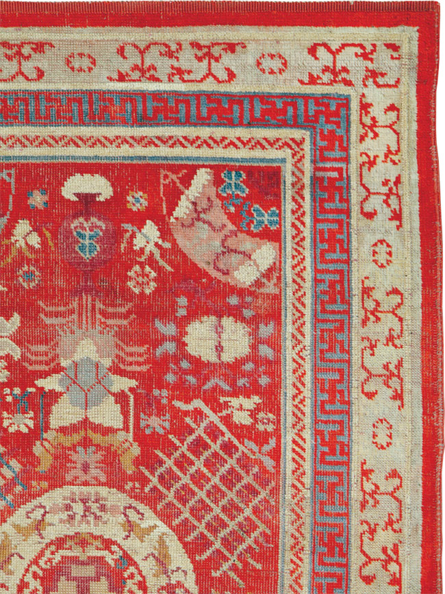 Vintage East Turkestan Khotan Rug, No.27136 - Galerie Shabab