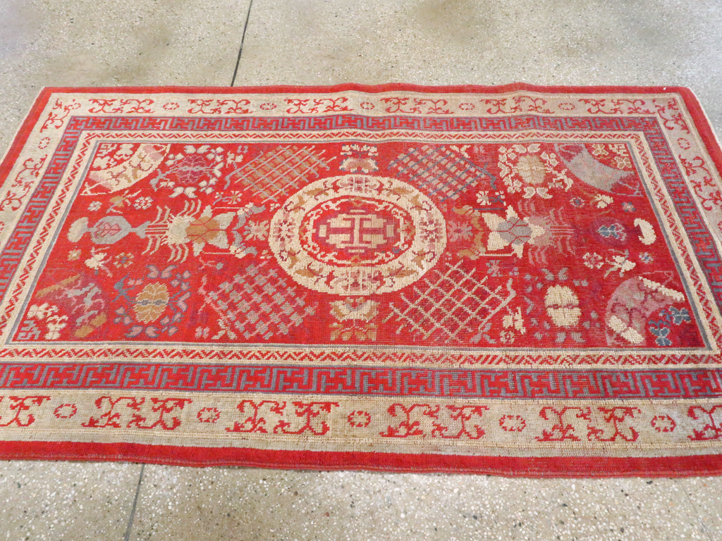 Vintage East Turkestan Khotan Rug, No.27136 - Galerie Shabab