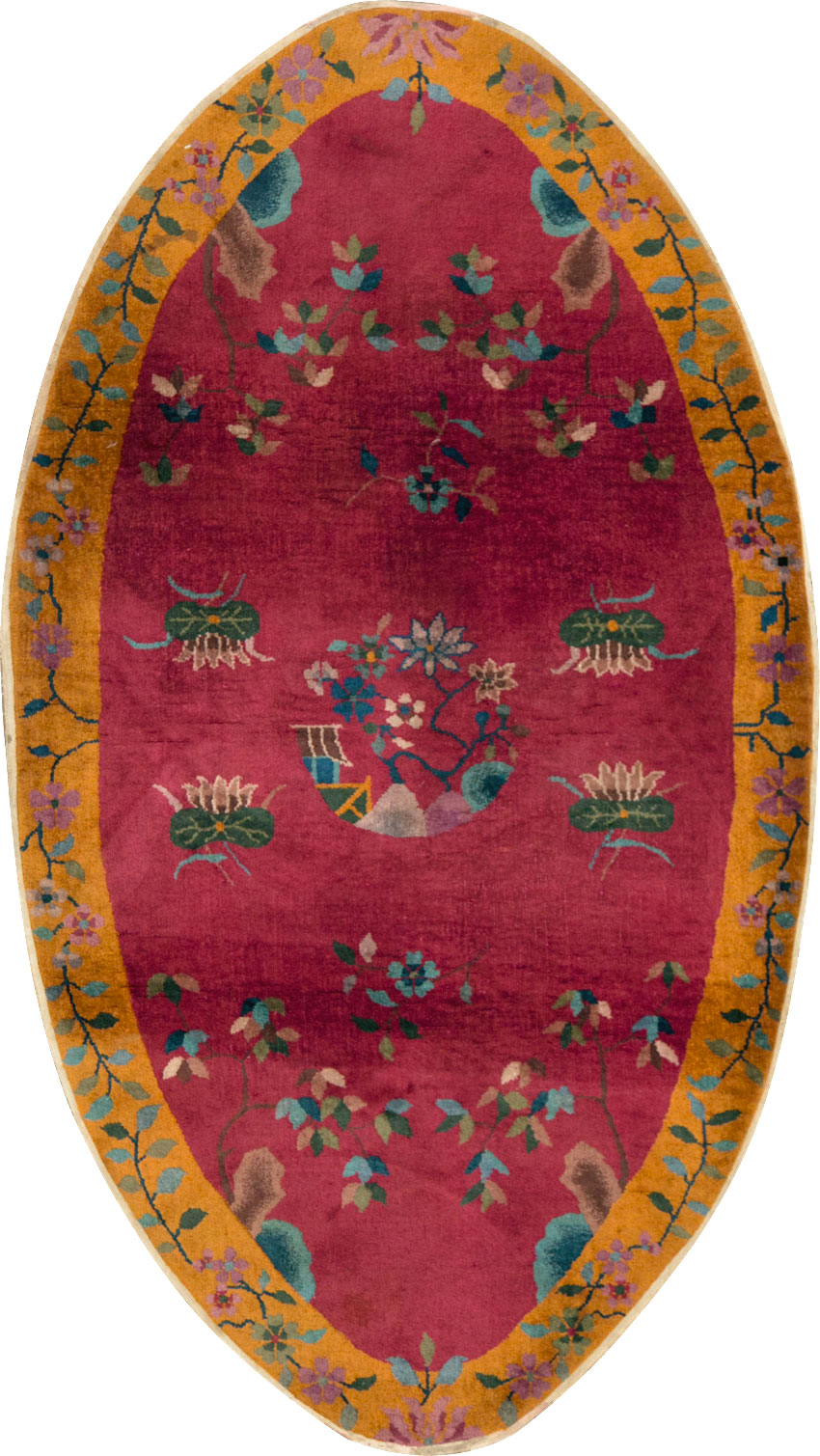 Vintage Chinese Deco Rug, No.27137 - Galerie Shabab