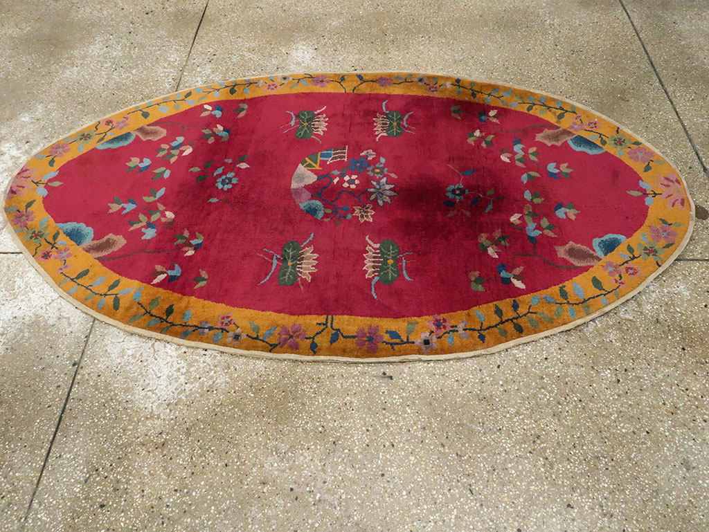 Vintage Chinese Deco Rug, No.27137 - Galerie Shabab