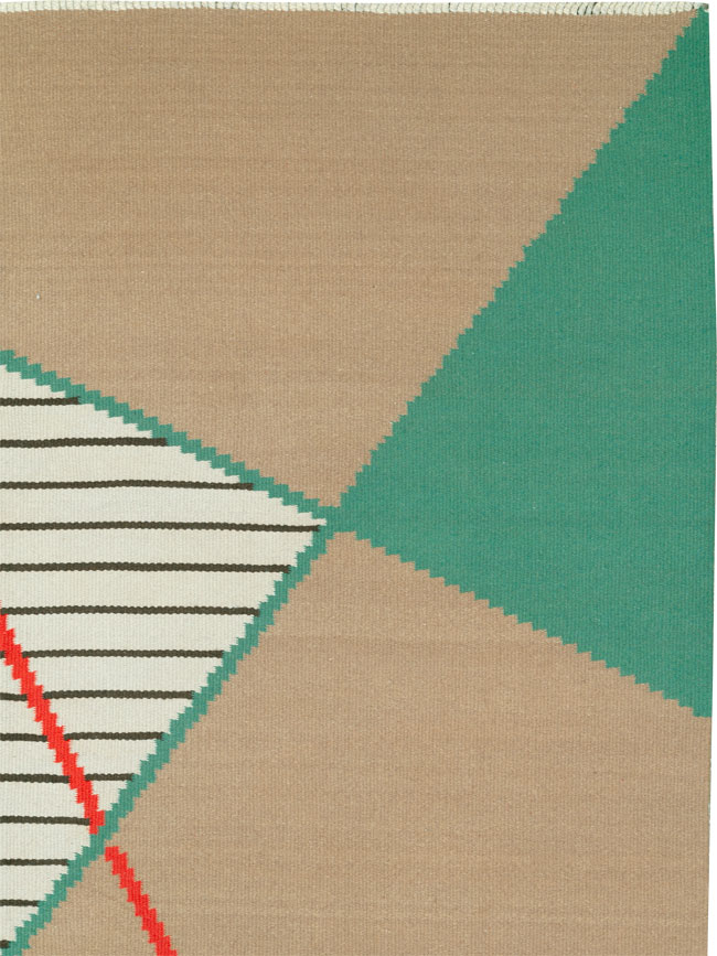 Vintage Czech Kilim Flatweave By Antonin Kybal, No.27138 - Galerie Shabab