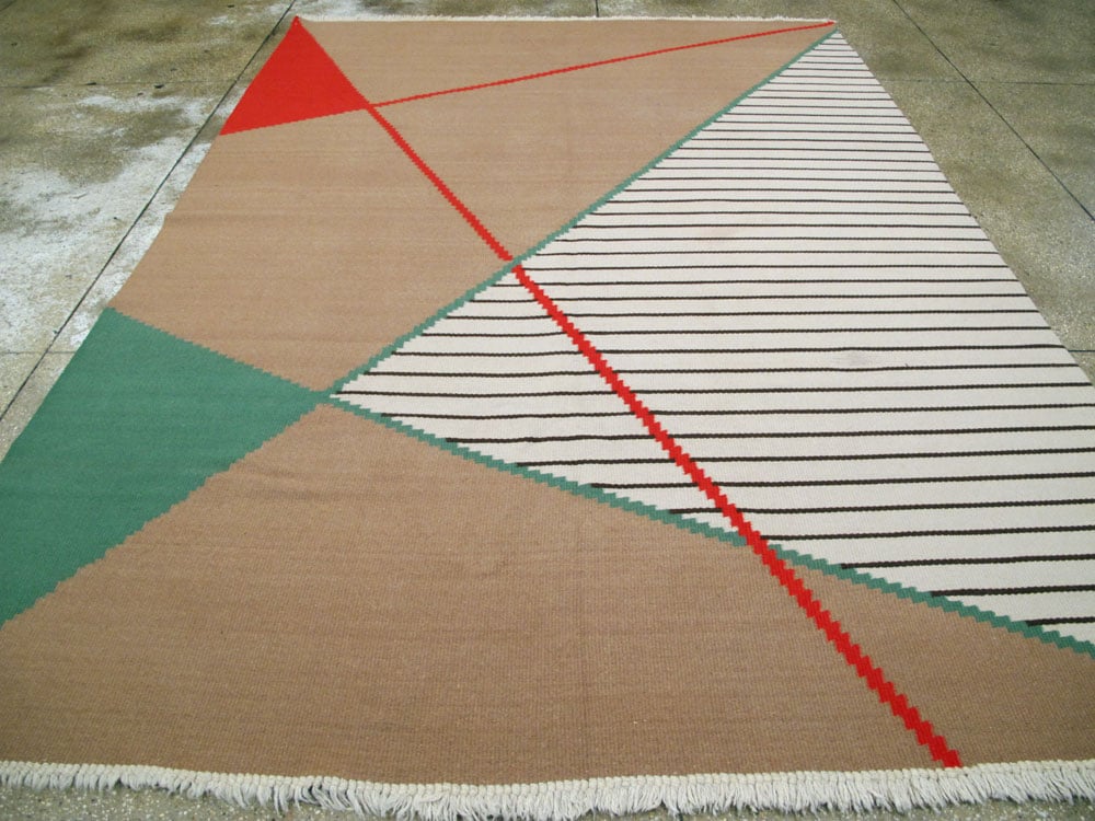 Vintage Czech Kilim Flatweave By Antonin Kybal, No.27138 - Galerie Shabab