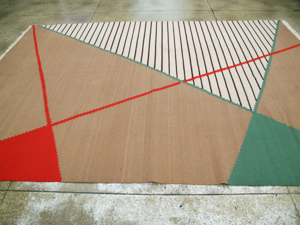 Vintage Czech Kilim Flatweave By Antonin Kybal, No.27138 - Galerie Shabab