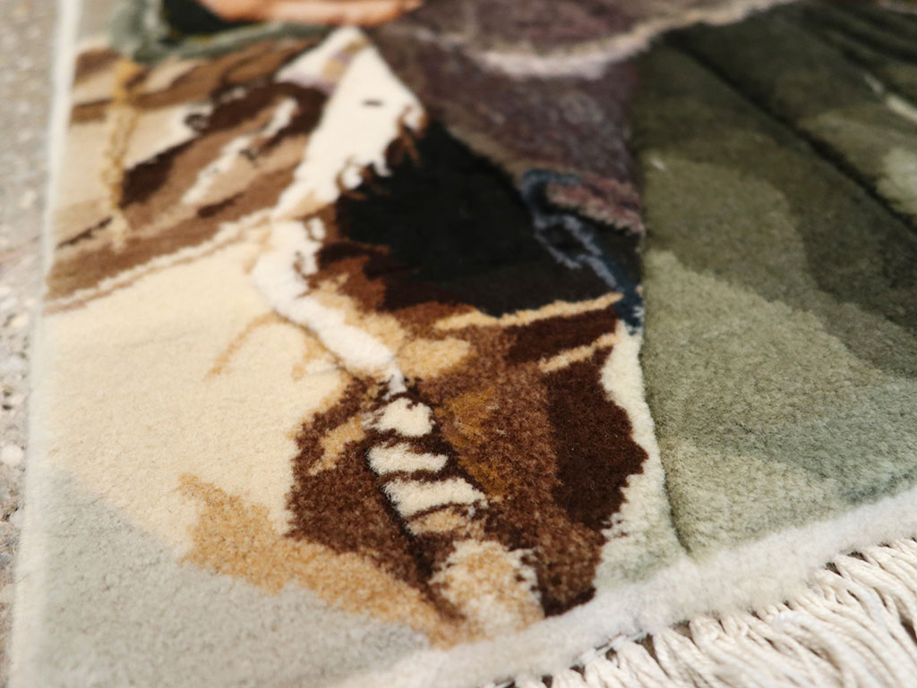 Modern Persian Tabriz Pictorial Rug, No.27140 - Galerie Shabab