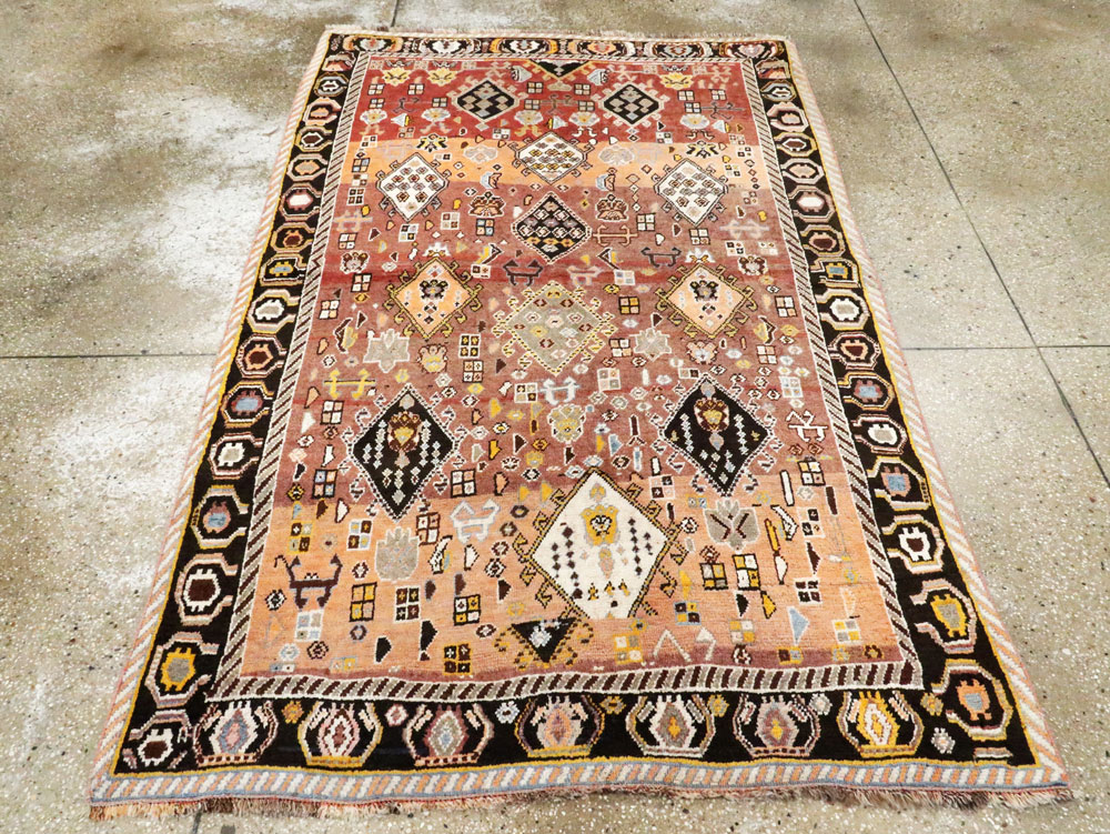 Vintage Persian Gabbeh Rug, No.27142 - Galerie Shabab