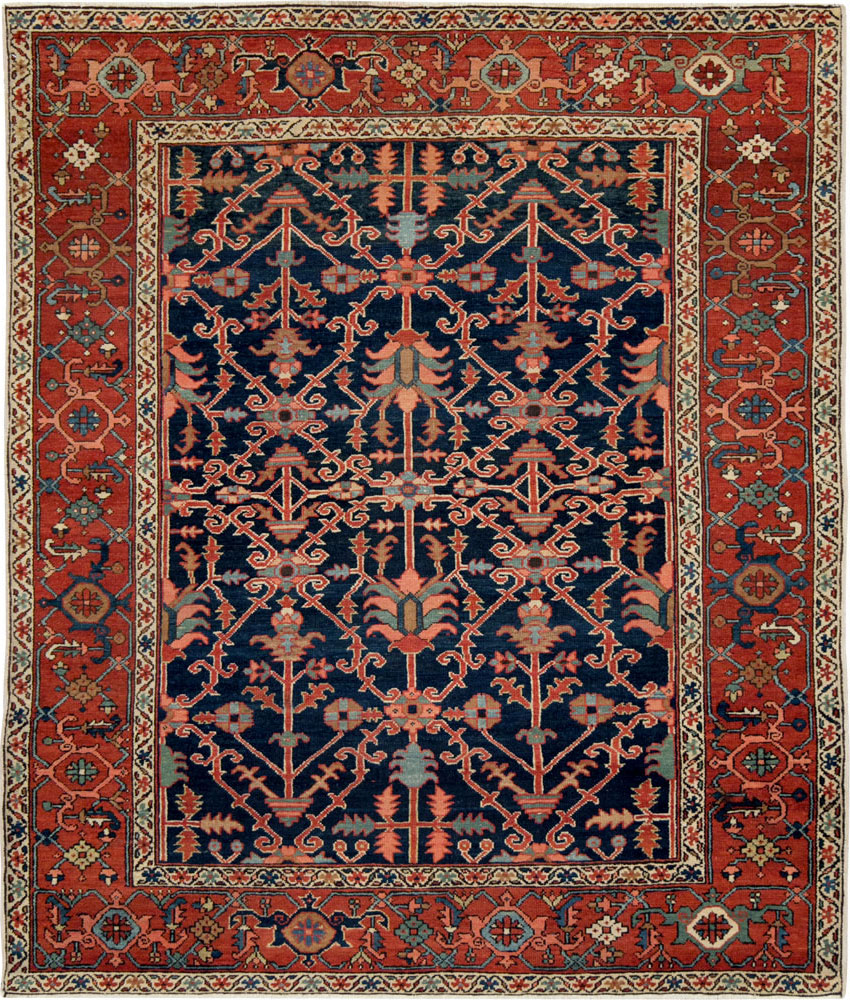 Antique Persian Heriz Rug, No.27145 - Galerie Shabab