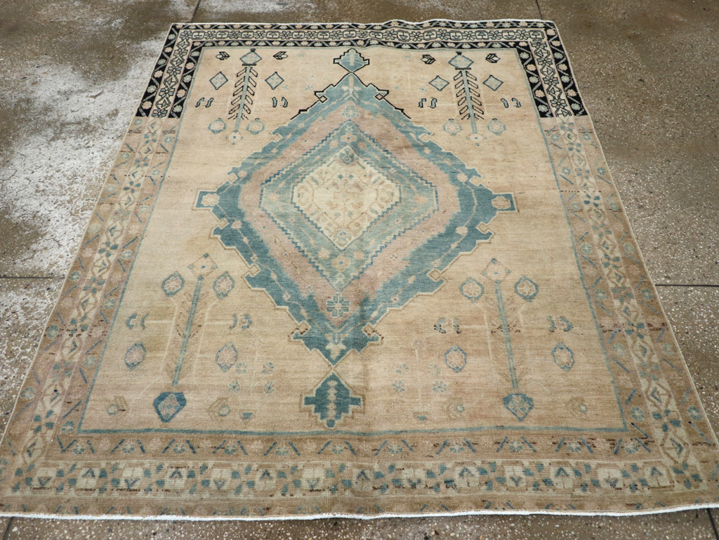 Vintage Persian Afshar Accent Rug, No.27192 - Galerie Shabab