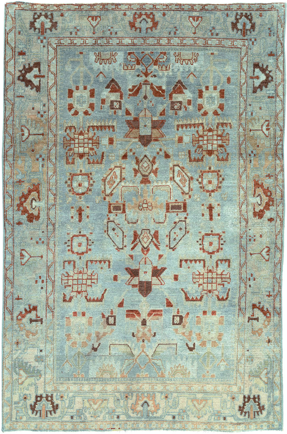 Vintage Persian Malayer Accent Rug, No.27201 - Galerie Shabab