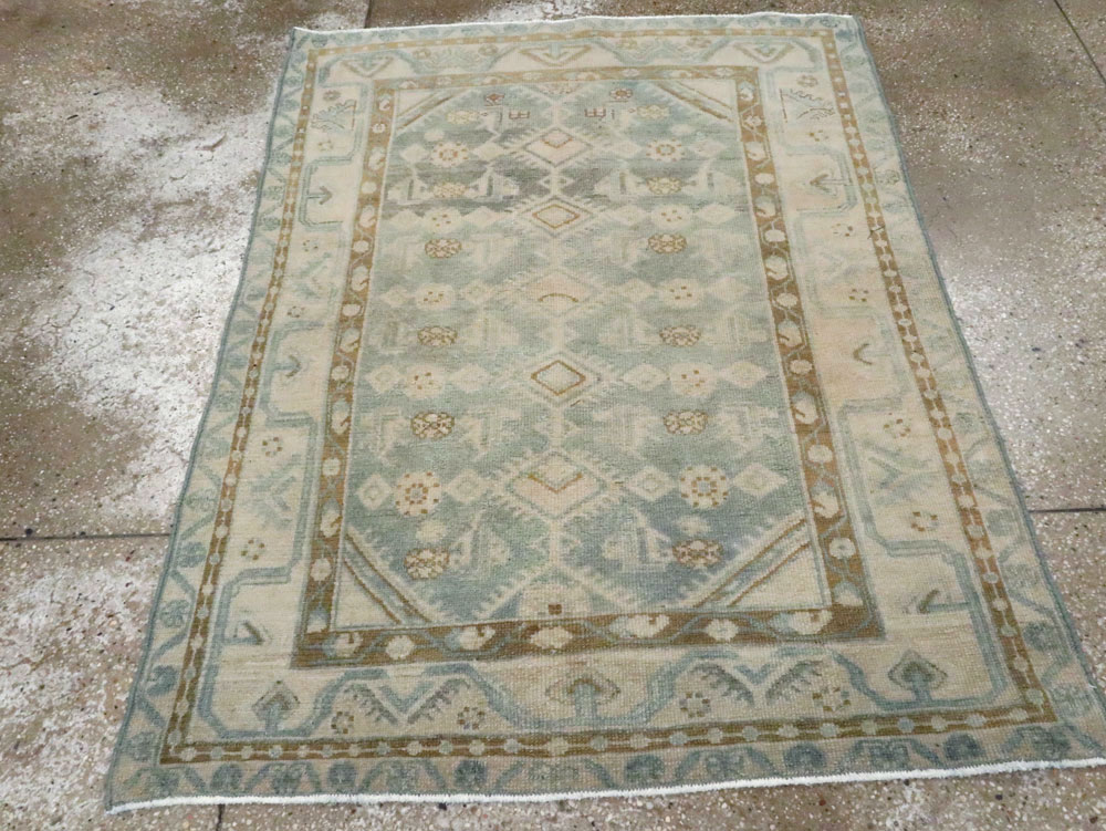 Vintage Persian Malayer Throw Rug, No.27221 - Galerie Shabab