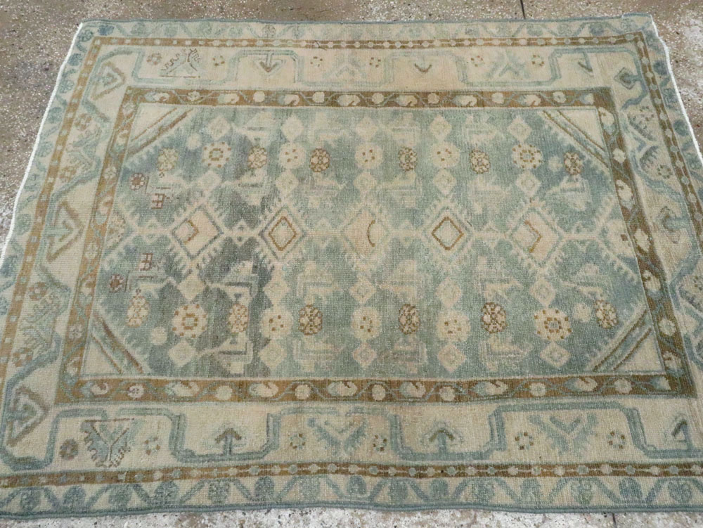 Vintage Persian Malayer Throw Rug, No.27221 - Galerie Shabab