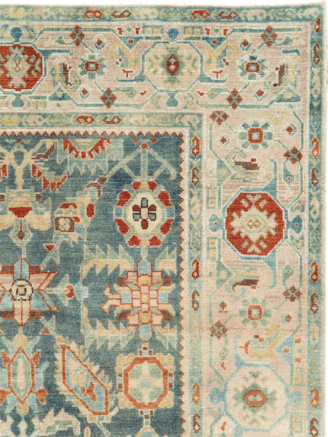 Vintage Persian Malayer Accent Rug, No.27222 - Galerie Shabab