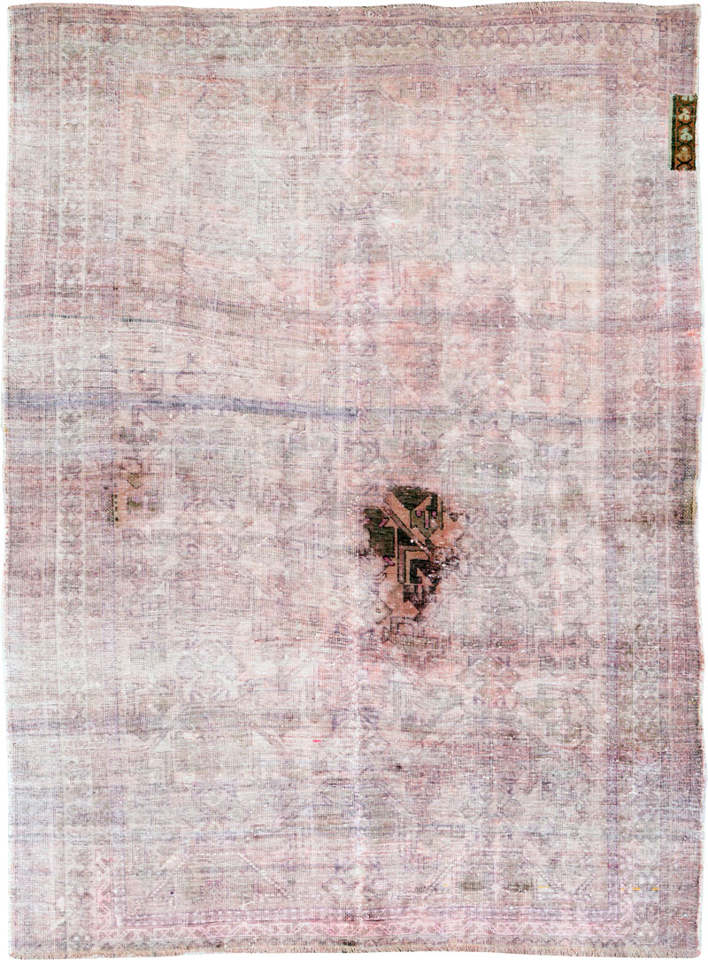 Vintage Persian Afshar Distressed Rug, No.27237 - Galerie Shabab