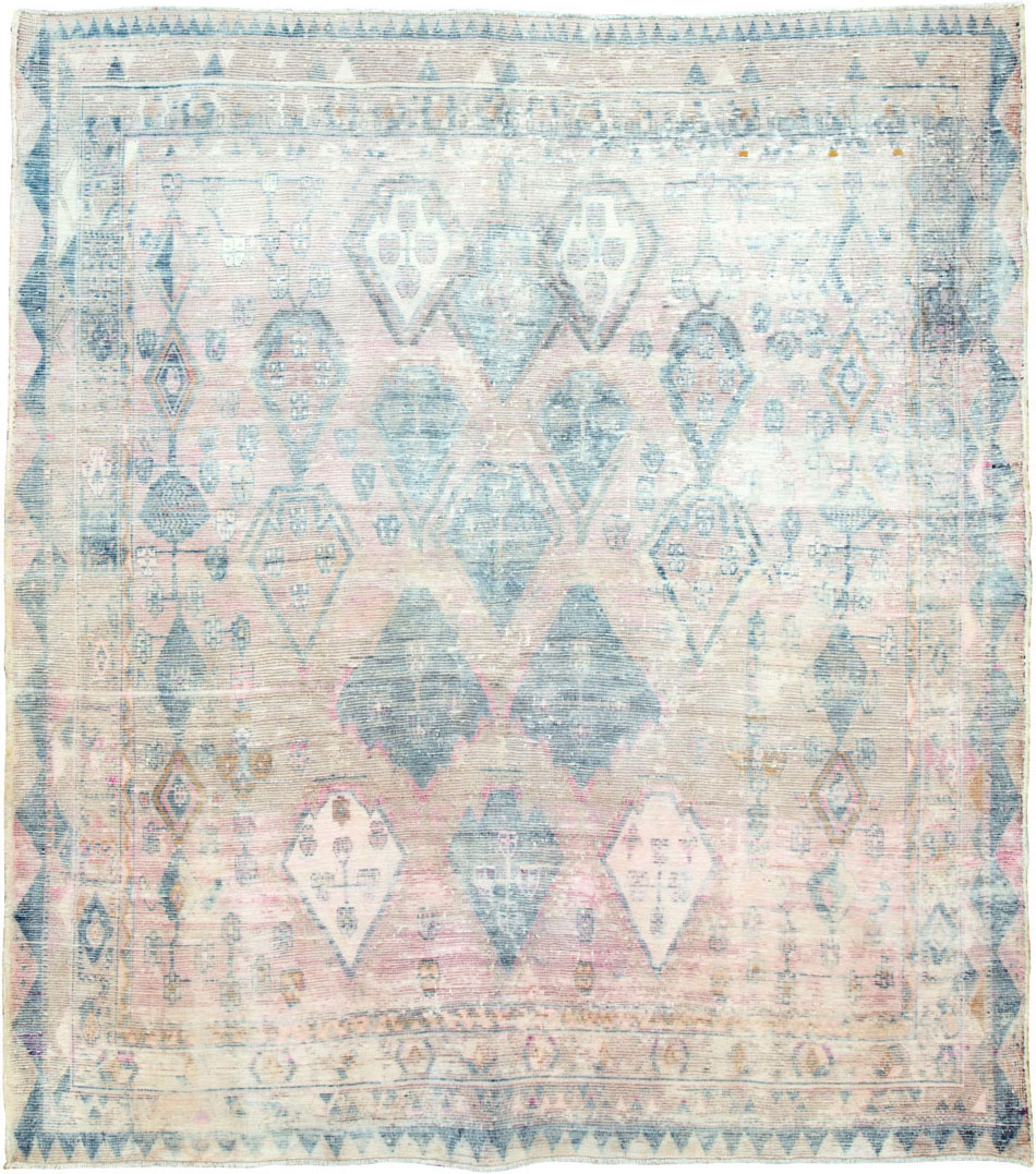 Vintage Persian Afshar Distressed Rug, No.27240 - Galerie Shabab