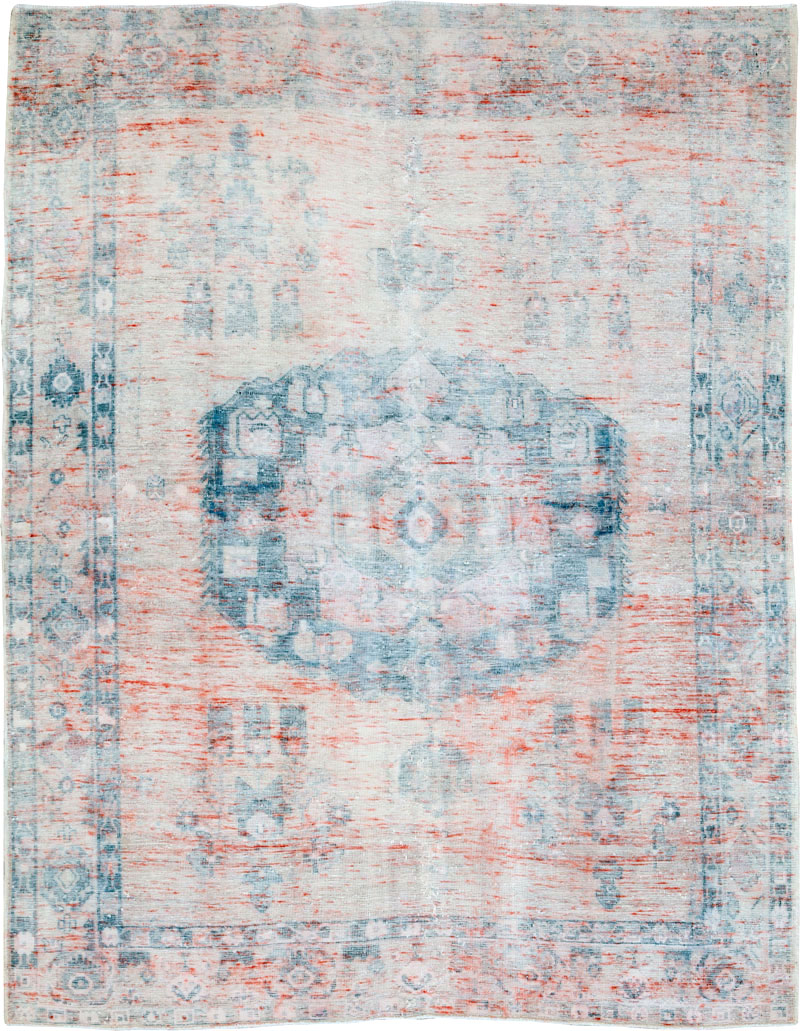Vintage Persian Afshar Distressed Rug, No.27243 - Galerie Shabab